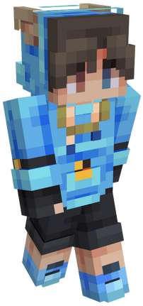 Offical Lifesteal sticker of Derapchu throwing a Minecraft hardcore heart on the ground.